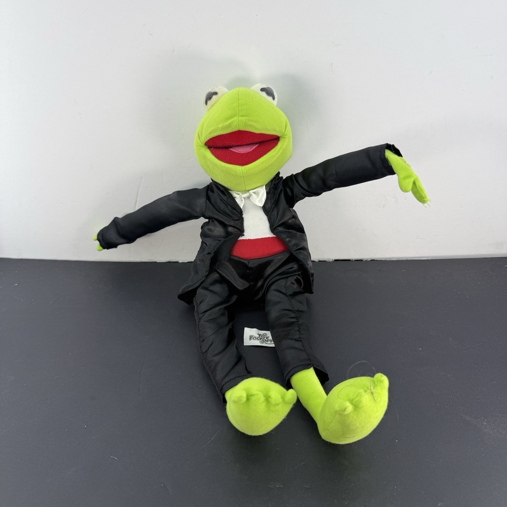 Toy Factory Kermit The Frog The Muppets Plush Doll Flocked Eyes Tuxedo 18"